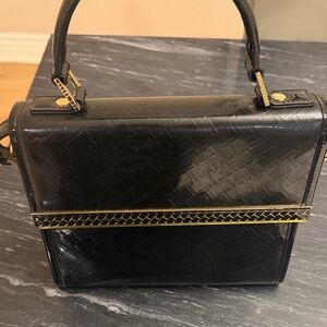 Ted Baker Black Mini Bag with Gold Accents